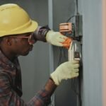 Man working after being hired through a construction recruitment agency.